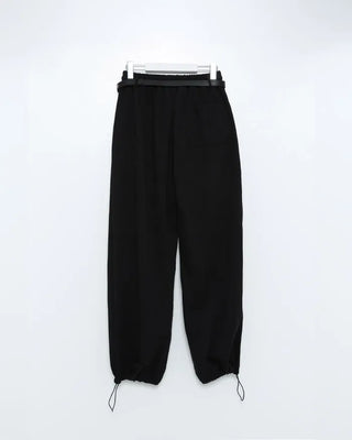 Belted wide sweatpants
