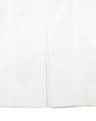 Back-slit cotton long skirt