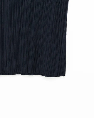 High-neck pleated blouse