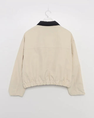 Two-tone double-breasted jacket