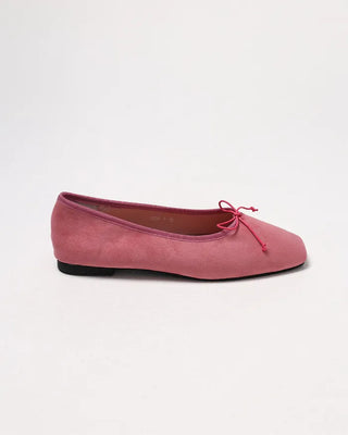 Ribbon square toe flat shoes