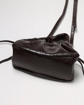 Gathered drawstring shoulder bag