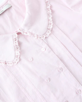 [6th Re-release] (ORIGINAL) Heart Button Lace Puff Blouse
