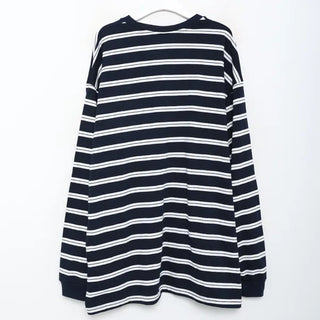 Multi-striped long-sleeved T-shirt