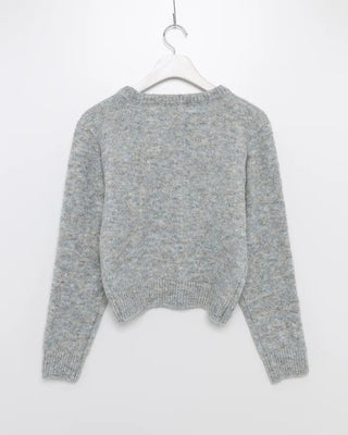 Round neck crop knit