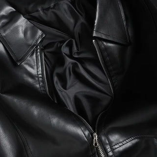 Leather zip-up jacket