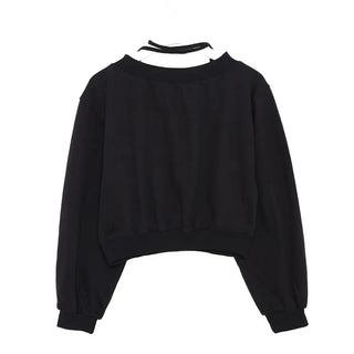 Choker One-Shoulder Sweatshirt