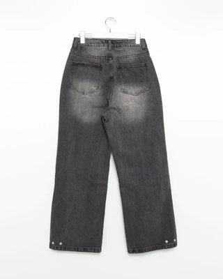 Oversized wide denim pants