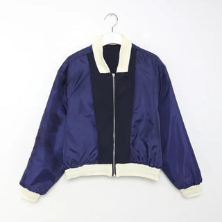 Two-tone varsity jacket
