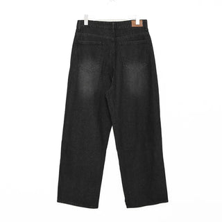 Biker Wide Denim Pants