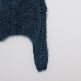 Fluffy Boat Neck Knit