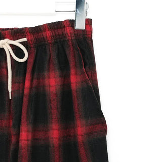Tone-on-tone check banding pants