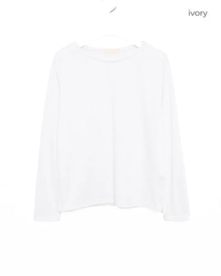 Round neck simple long T-shirt