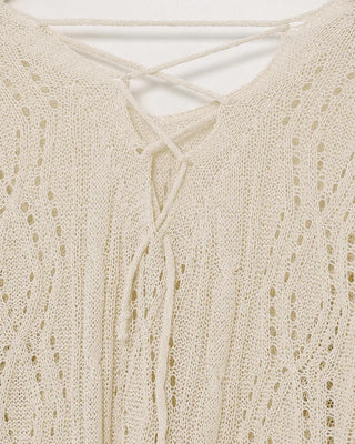 See-through perforated knit