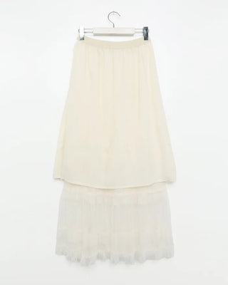 Chiffon tiered long skirt