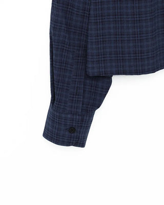 Cotton cropped check shirt