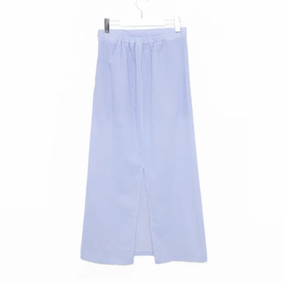 Striped cotton long skirt