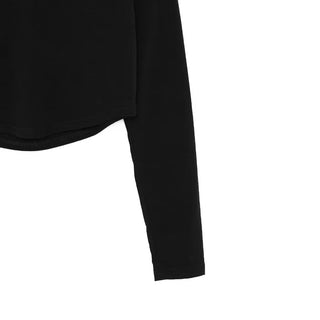 U-neck cropped T-shirt