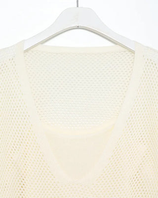 Camisole & Deep Glass Neck Mesh Knit