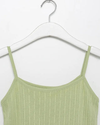 Scalloped hem cropped pointe camisole