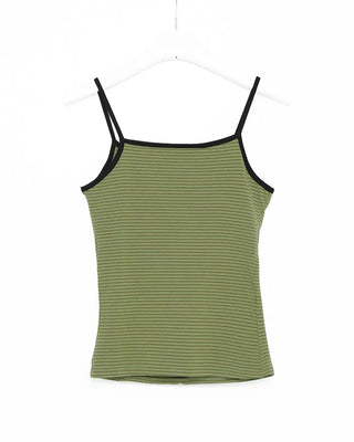 Camisole with striped cap
