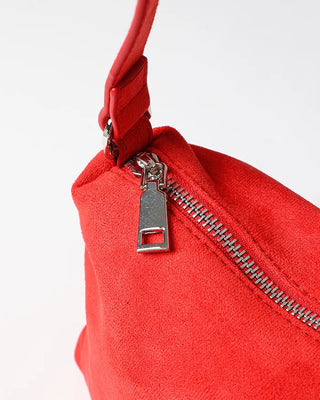 Suede shoulder bag