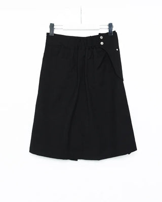 Rivet Pleated Midi Skirt