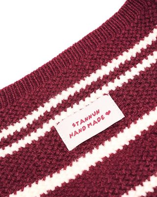 Striped knit bag