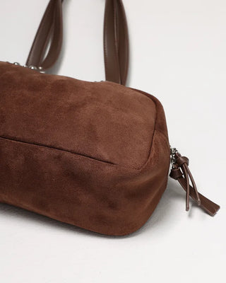 Suede Square Shoulder Bag