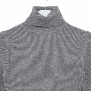 Ribbed turtleneck knit