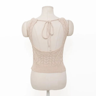 Sleeveless twist knit