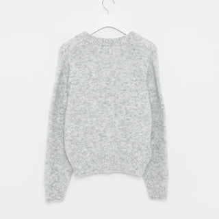 Wool V-neck button cardigan