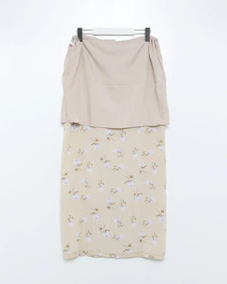 Flower long skirt