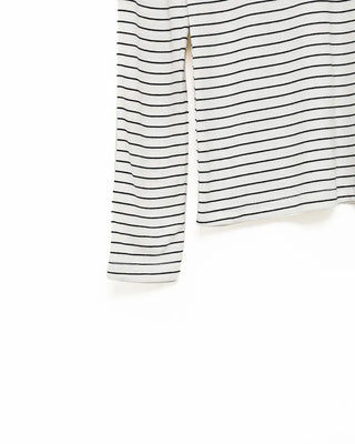 Basic striped turtleneck T-shirt