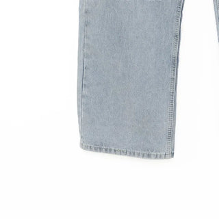 Side-slit vintage denim pants
