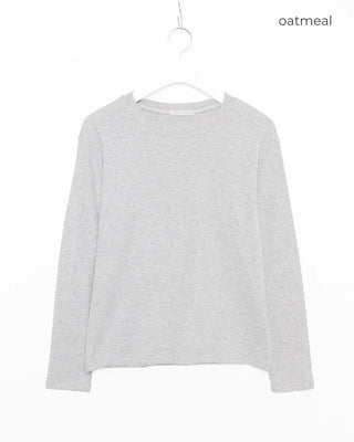 Simple round long T-shirt