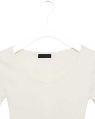 Jewel Neck Modal Half T-Shirt