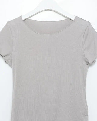 Sheer bustier & short-sleeved T-shirt set