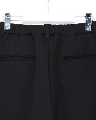 Cotton pleated wide slacks
