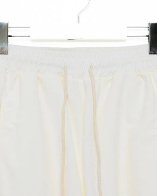 Wide-leg nylon jersey pants with hip pockets