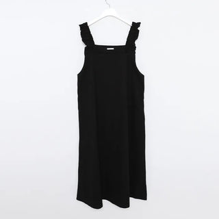 Shirred sleeveless long dress