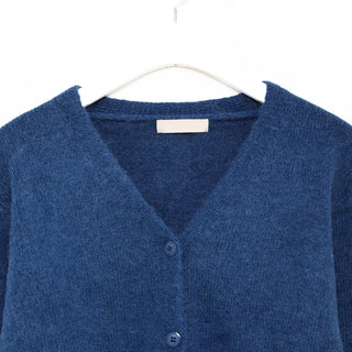 V-neck light wool cardigan
