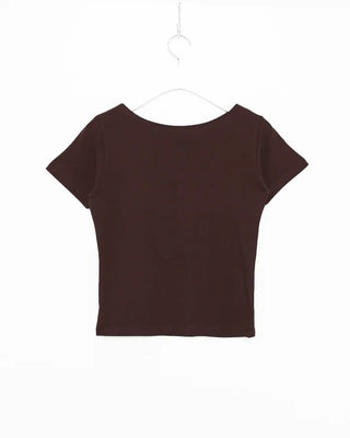 Boat neck T-shirt