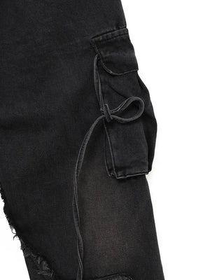 Cargo denim pants