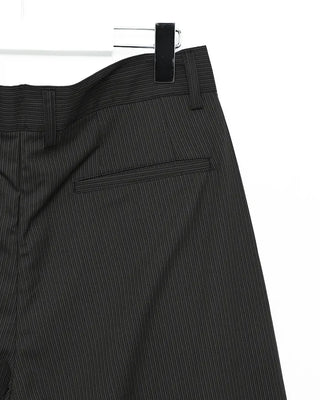 Double-pleated wide-leg slacks