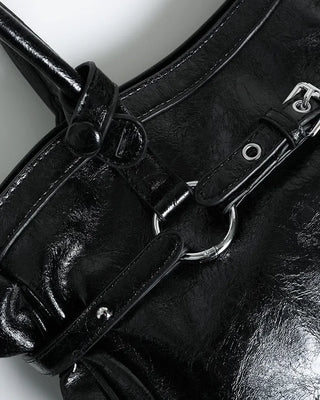 Square buckle shoulder bag