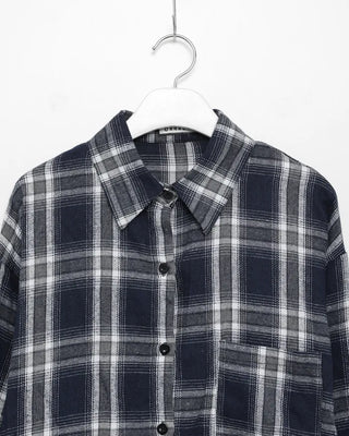 Loose-fitting big check shirt