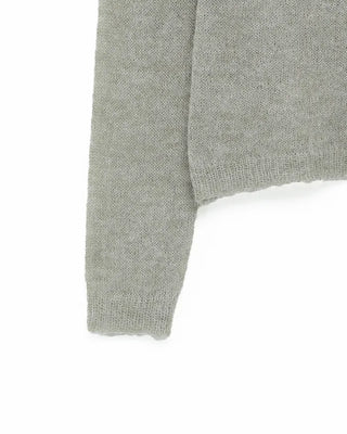 Simple half-open collar knit