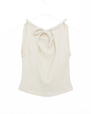 Knit halter neck gathered camisole