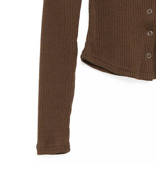Slim-fit ribbed knit cardigan